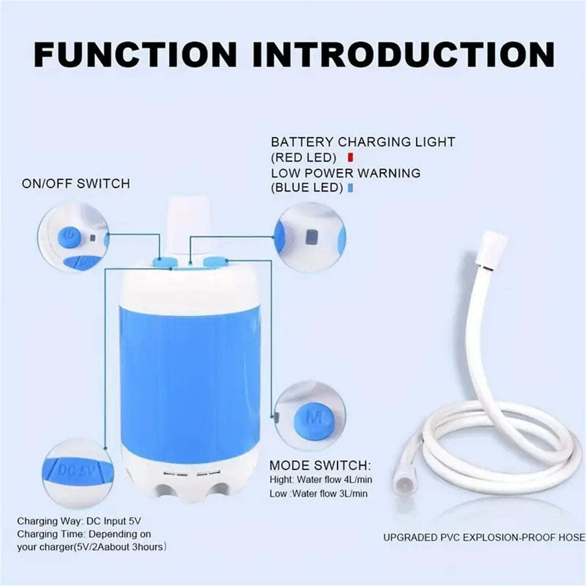 Ducha portátil para acampada al aire libre